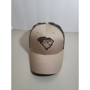 REALTREE South Carolina Trucker Snapback Hat Cap Camo Beige Mesh-Back Hunting